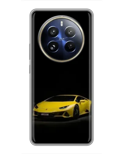 Чехол для Realme 12 Pro Plus с картинкой «Lamborghini желтый акцент»