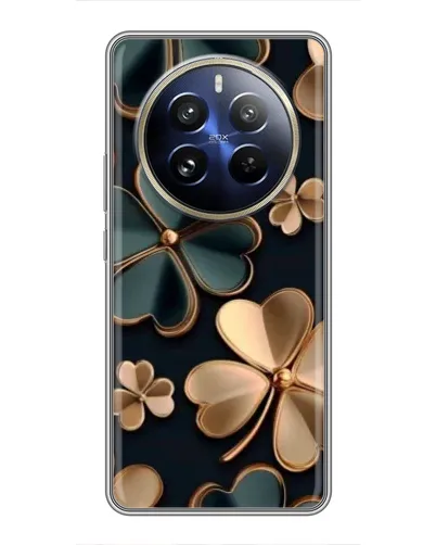 Чехол для Realme 12 Pro Plus с картинкой «Клевер в золоте» Чехол для Realme 12 Pro Plus с картинкой «Клевер в золоте»