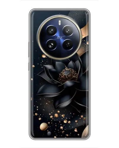 Чехол для Realme 12 Pro Plus с картинкой «Черный лотос» Чехол для Realme 12 Pro Plus с картинкой «Черный лотос»