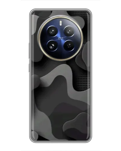 Чехол для Realme 12 Pro Plus с картинкой «Темный абстрактный камуфляж»