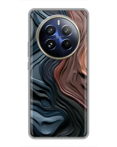 Чехол для Realme 12 Pro Plus с картинкой «Цветные волны каньона»