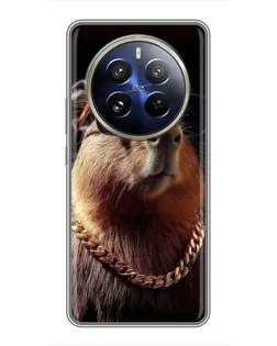 Чохол для Realme 12 Pro Plus з картинкою «Капібара золотий ланцюг»