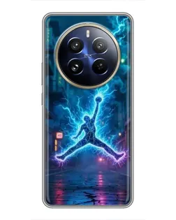Чехол для Realme 12 Pro с картинкой «Jordan Gold Jumpman»