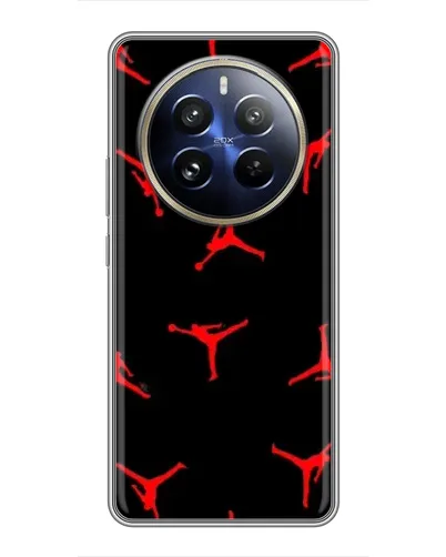 Чехол для Realme 12 Pro с картинкой «Jordan Red Pattern»