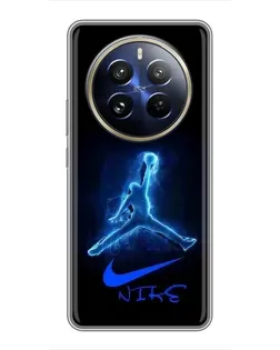 Чехол для Realme 12 Pro с картинкой «Jordan Neon Blue»