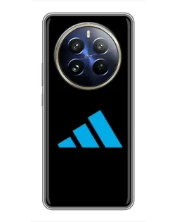 Чехол для Realme 12 Pro с картинкой «Adidas Cyan Logo»