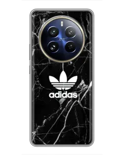 Чехол для Realme 12 Pro с картинкой «Белый мрамор Adidas»