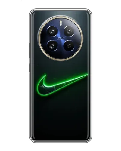 Чехол для Realme 12 Pro с картинкой «Неоновый контур Nike» Чехол для Realme 12 Pro с картинкой «Неоновый контур Nike»