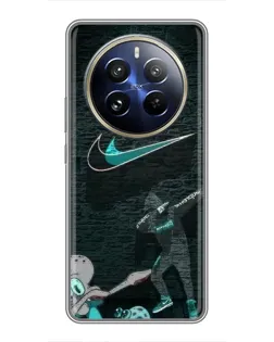 Чехол для Realme 12 Pro с картинкой «Спортивный арт Nike»