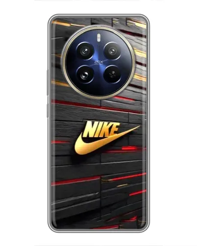 Чехол для Realme 12 Pro с картинкой «Золотой Nike на металле» Чехол для Realme 12 Pro с картинкой «Золотой Nike на металле»