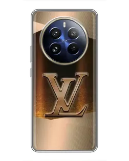 Чехол для Realme 12 Pro с картинкой «LV — золотое сияние» Чехол для Realme 12 Pro с картинкой «LV — золотое сияние»