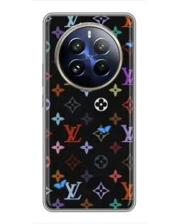 Чехол для Realme 12 Pro с картинкой «Цветная монограмма LV»