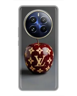 Чехол для Realme 12 Pro с картинкой «Красное яблоко LV»