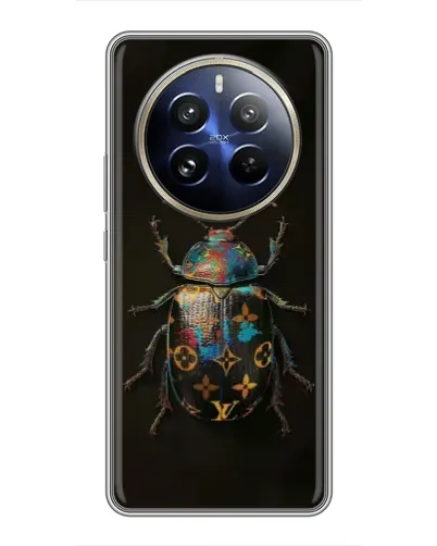 Чехол для Realme 12 Pro с картинкой «LV — мраморный принт»