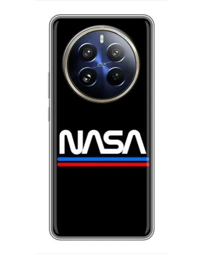 Чехол для Realme 12 Pro с картинкой «NASA — классика Red Blue»