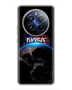 Чехол для Realme 12 Pro с картинкой «Земля из космоса NASA»