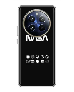 Чехол для Realme 12 Pro с картинкой «NASA — технический принт»