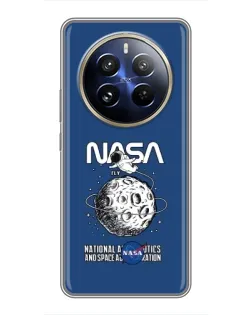 Чехол для Realme 12 Pro с картинкой «NASA — лунная миссия»