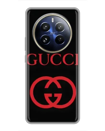 Чехол для Realme 12 Pro с картинкой «Gucci — красный логотип» Чехол для Realme 12 Pro с картинкой «Gucci — красный логотип»