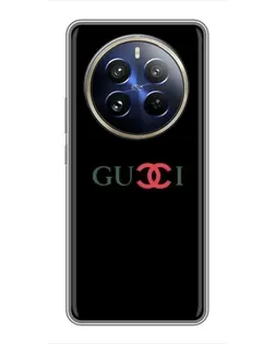 Чехол для Realme 12 Pro с картинкой «Gucci — красный градиент»