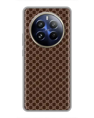 Чехол для Realme 12 Pro с картинкой «Gucci — шоколадная сетка» Чехол для Realme 12 Pro с картинкой «Gucci — шоколадная сетка»