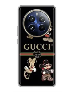 Чехол для Realme 12 Pro с картинкой «Gucci — герои Disney и монограмма»