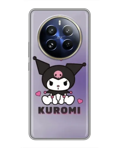 Чехол для Realme 12 Pro с картинкой «Kuromi — фиолетовый арт»