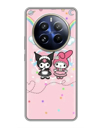Чехол для Realme 12 Pro с картинкой «My Melody и Kuromi»