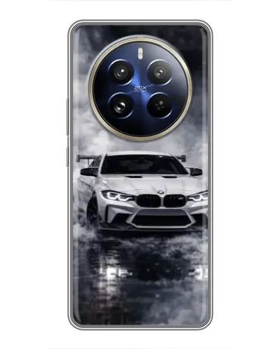 Чехол для Realme 12 Pro с картинкой «BMW сквозь туман» Чехол для Realme 12 Pro с картинкой «BMW сквозь туман»