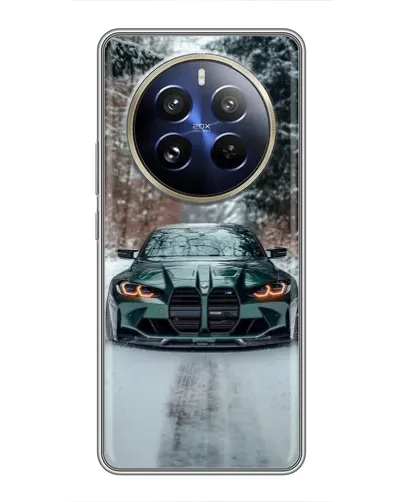 Чехол для Realme 12 Pro с картинкой «BMW в зимнем лесу» Чехол для Realme 12 Pro с картинкой «BMW в зимнем лесу»