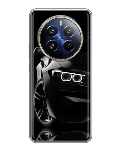 Чехол для Realme 12 Pro с картинкой «Черная BMW — профиль» Чехол для Realme 12 Pro с картинкой «Черная BMW — профиль»