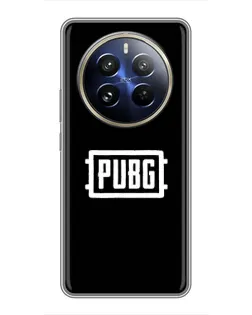 Чехол для Realme 12 Pro с картинкой «Лого BMW — металлический блеск»