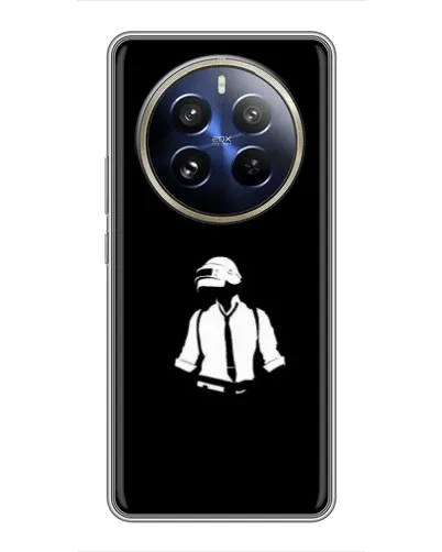 Чехол для Realme 12 Pro с картинкой «PUBG — белый шлем»