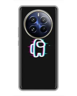 Чехол для Realme 12 Pro с картинкой «Among Us неон»