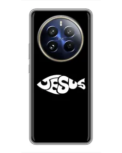 Чехол для Realme 12 Pro с картинкой «Рыба Jesus»