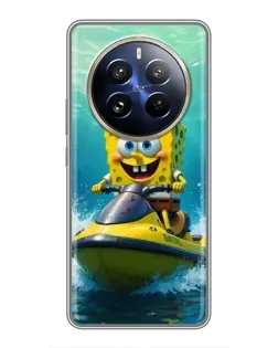 Чехол для Realme 12 Pro с картинкой «Спанч Боб на гидроцикле» Чехол для Realme 12 Pro с картинкой «Спанч Боб на гидроцикле»