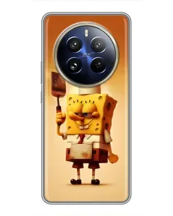 Чехол для Realme 12 Pro с картинкой «Губка Боб повар»