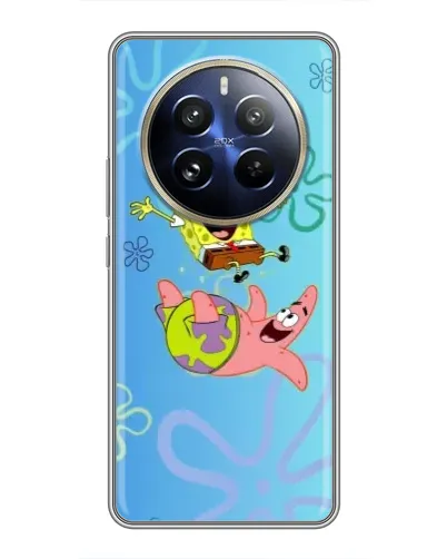 Чехол для Realme 12 Pro с картинкой «Спанч Боб и Патрик»