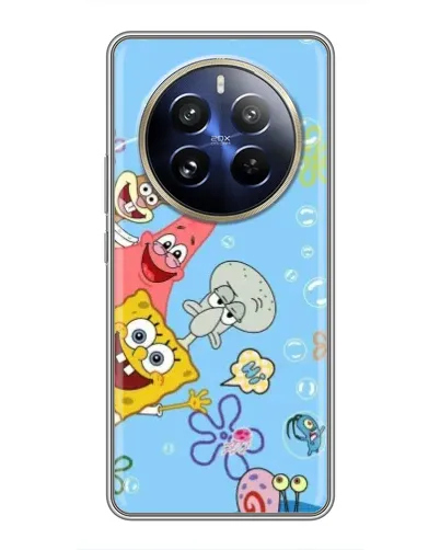 Чехол для Realme 12 Pro с картинкой «Веселые пузырьки»