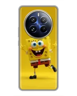 Чехол для Realme 12 Pro с картинкой «Позитивный Губка Боб»