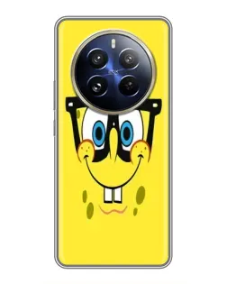 Чехол для Realme 12 Pro с картинкой «Минималистичный Спанч Боб» Чехол для Realme 12 Pro с картинкой «Минималистичный Спанч Боб»