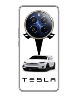 Чехол для Realme 12 Pro с картинкой «Tesla White Style»