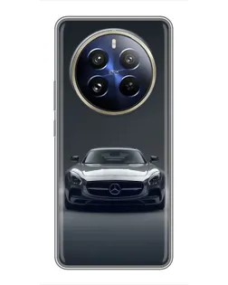Чехол для Realme 12 Pro с картинкой «Mercedes на черном»