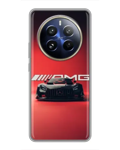 Чехол для Realme 12 Pro с картинкой «Mercedes AMG — красная линия»