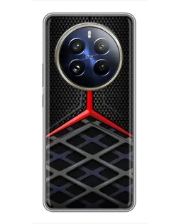 Чехол для Realme 12 Pro с картинкой «Mercedes Carbon Grid»