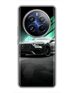 Чехол для Realme 12 Pro с картинкой «Темный Mercedes AMG»