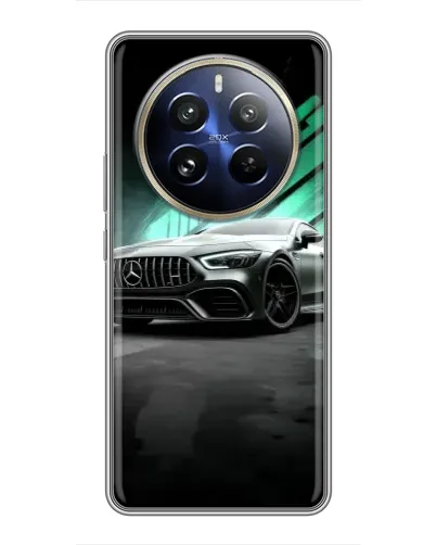 Чехол для Realme 12 Pro с картинкой «Темный Mercedes AMG»
