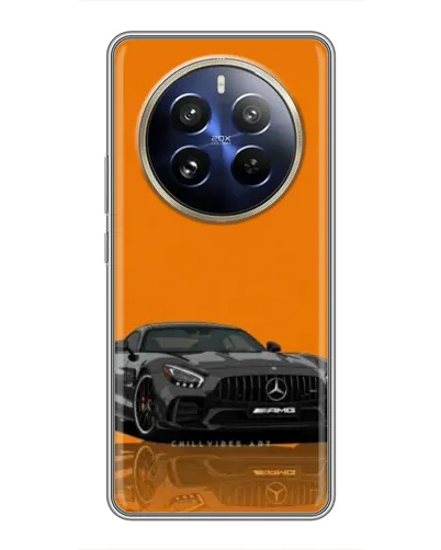 Чехол для Realme 12 Pro с картинкой «Оранжевый Mercedes AMG»