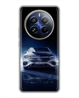 Чехол для Realme 12 Pro с картинкой «Ночной Mercedes EQ»