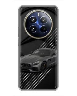 Чехол для Realme 12 Pro с картинкой «Mercedes AMG — графика»